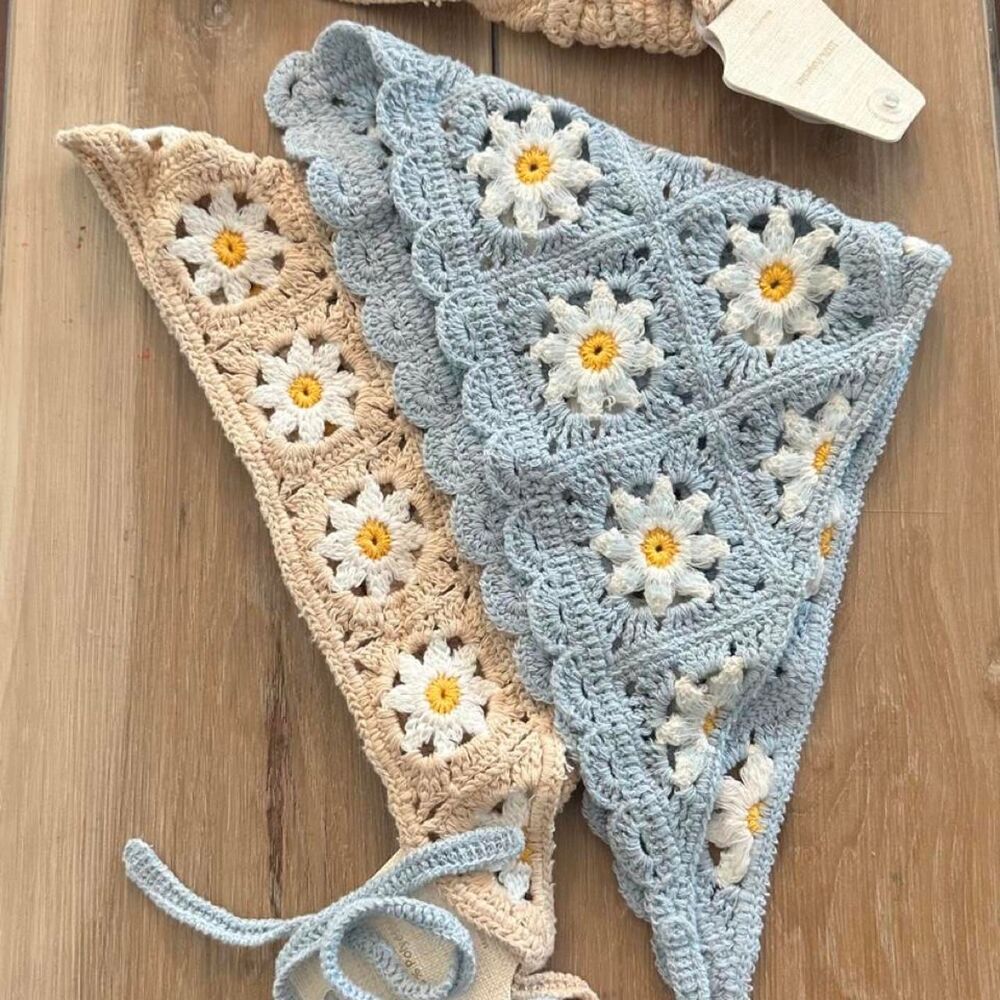 Festival/ Boho Crochet Head Scarves